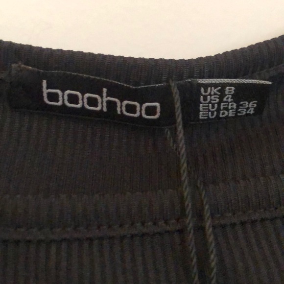 Boohoo Ribbed Lettuce Bottom Tank - Picture 4 of 4